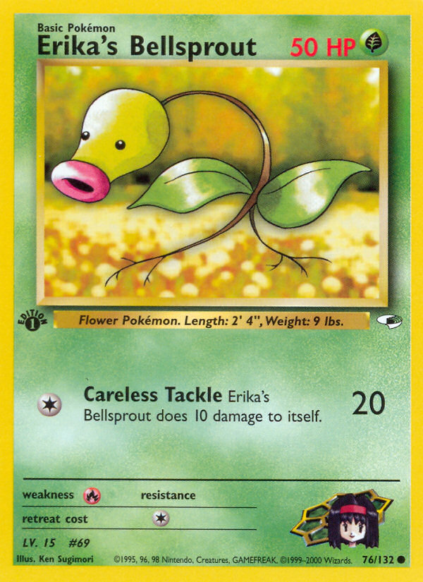 Erika's Bellsprout (76/132) - Gym Heroes (1st Edition) Pokémon Card