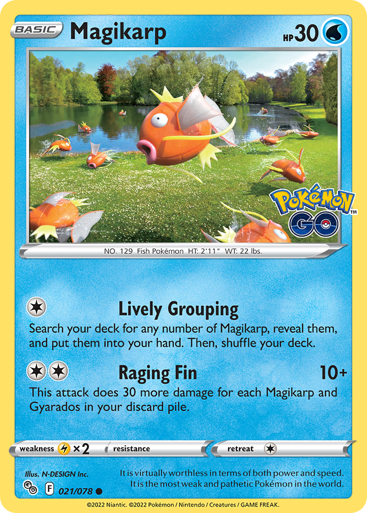 Magikarp (21/78) - Pokémon GO Pokémon Card