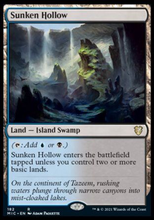 Sunken Hollow (Innistrad Midnight Hunt Commander Decks) Trading Card