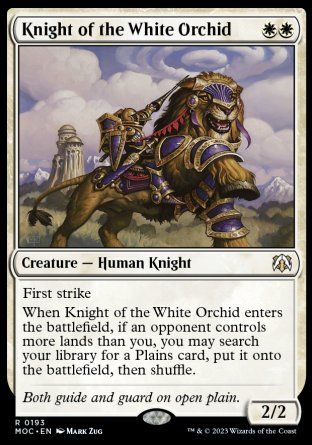 Knight of the White Orchid (March of the Machine Commander Decks) Trading Card