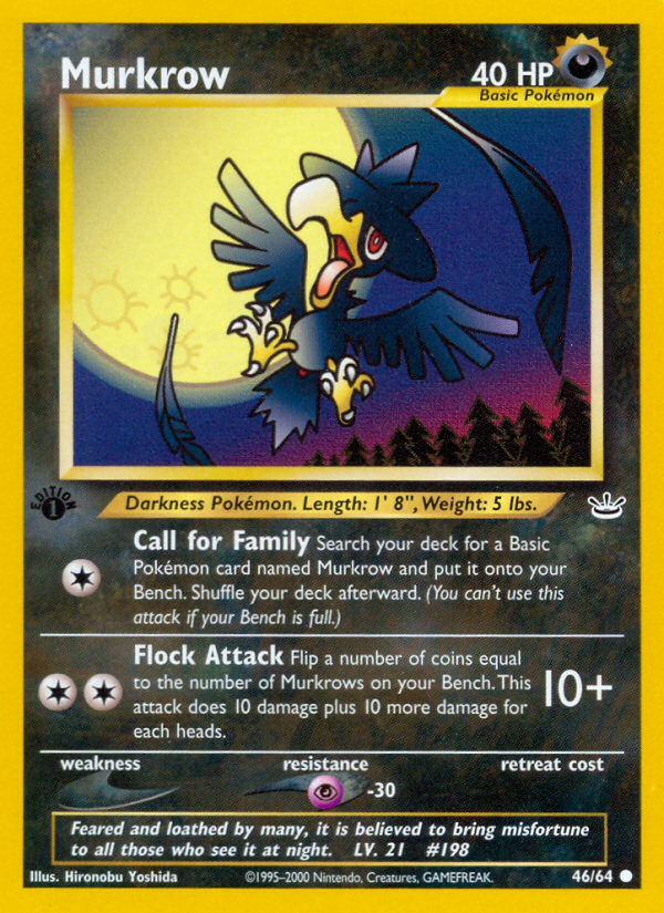 Murkrow (46/64) - Neo Revelation Pokémon Card