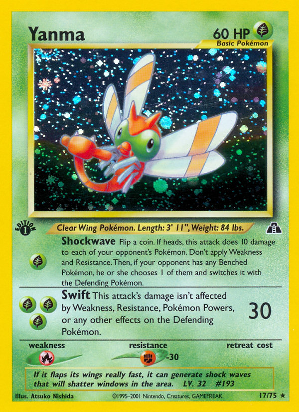 Yanma (17/75) - Neo Discovery Pokémon Card