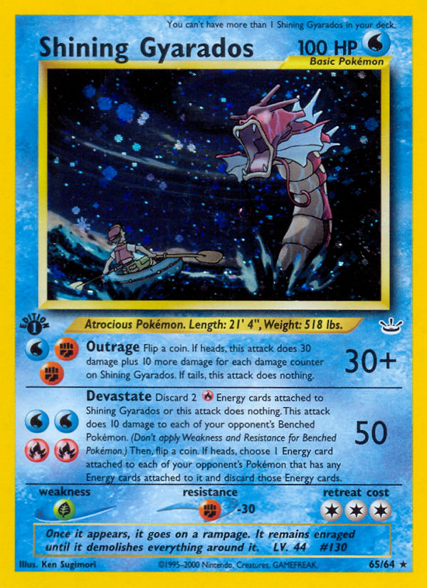 Shining Gyarados (65/64) - Neo Revelation Pokémon Card