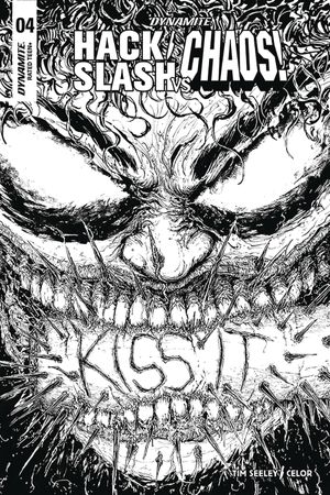 Hack/Slash vs Chaos! #4 (20 Copy La Mantia B&w Cover)