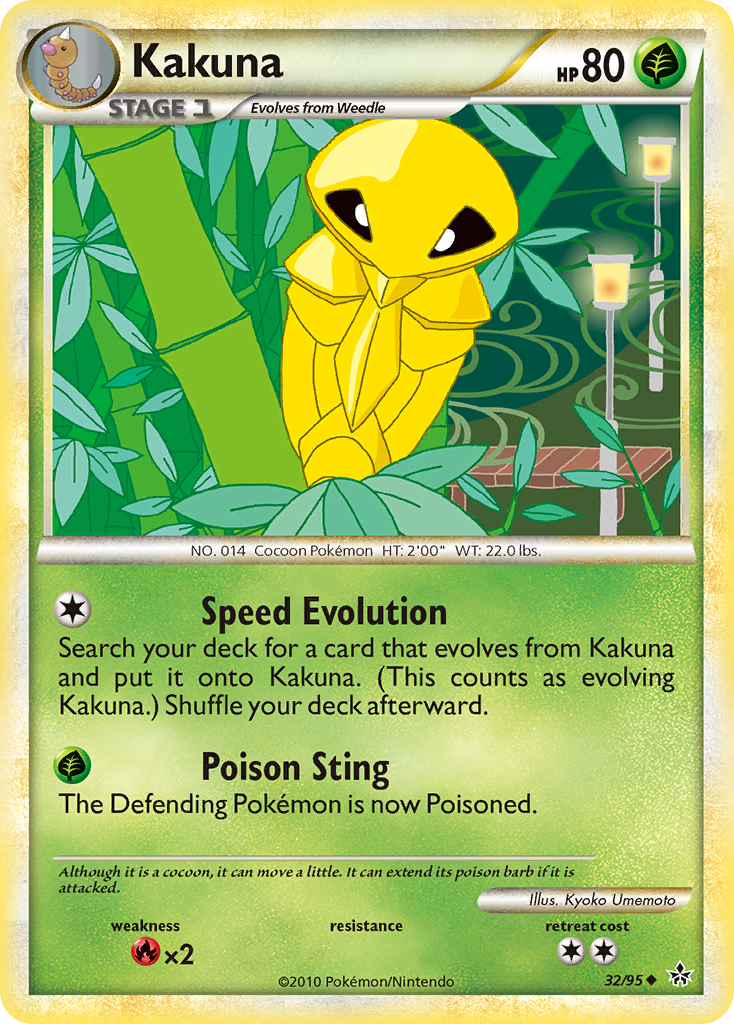 Kakuna (32/95) - HS—Unleashed Pokémon Card