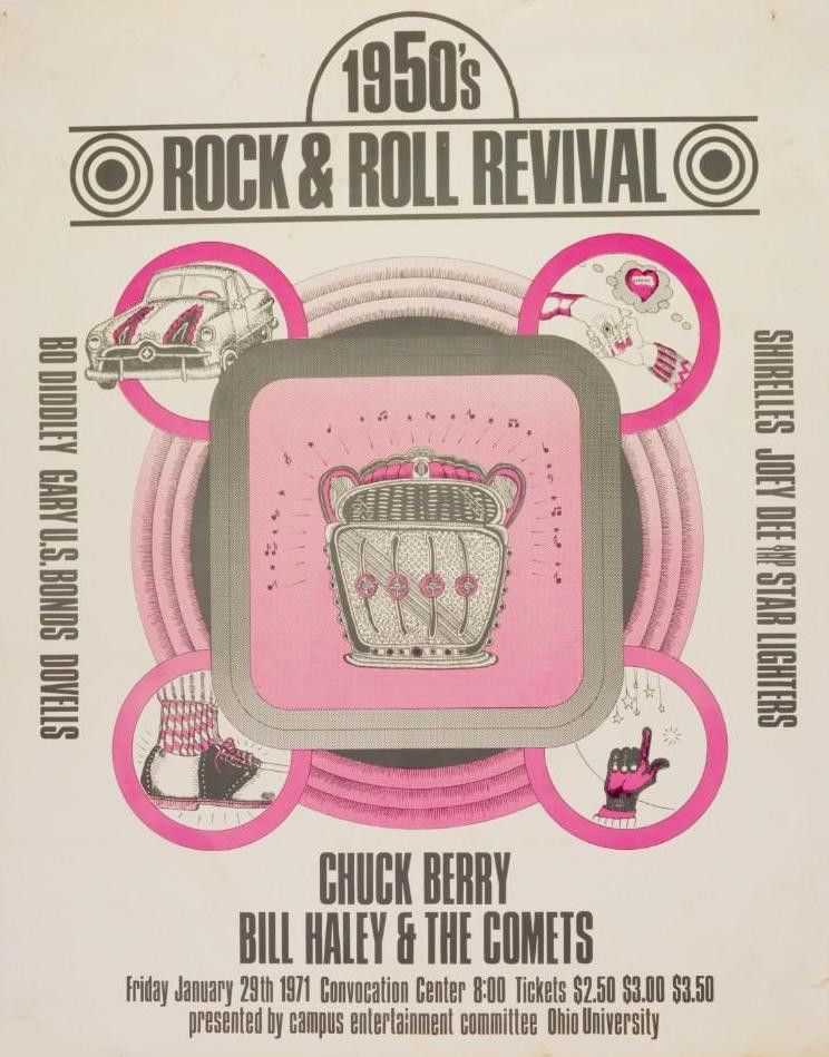 Chuck Berry Ohio University Convocation Center 1971 Concert Poster