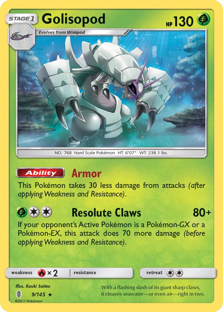 Golisopod (9/145) - Guardians Rising Pokémon Card