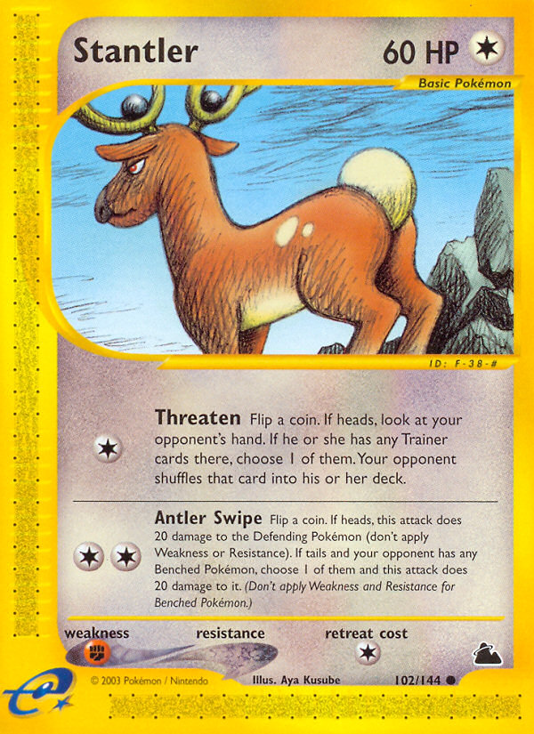 Stantler (102/144) - Skyridge Pokémon Card