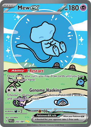 Mew ex (232/91) - Paldean Fates
