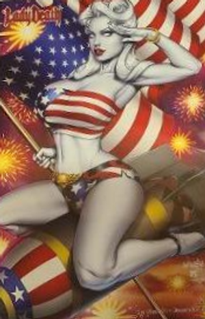 LADY DEATH HOT SHOTS FIRECRACKER NAUGHTY VIRGIN VARIANT SIGNED BRIAN good PUDLIDO COA