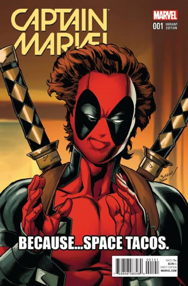 Captain Marvel #1 (Bagley Deadpool Variant)
