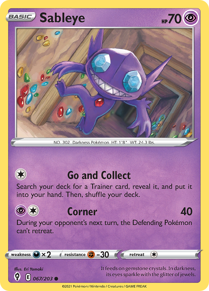 Sableye (67/203) - Evolving Skies Pokémon Card