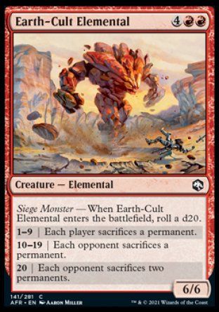 Earth-Cult Elemental (Dungeons & Dragons: Adventures in the Forgotten Realms) Trading Card