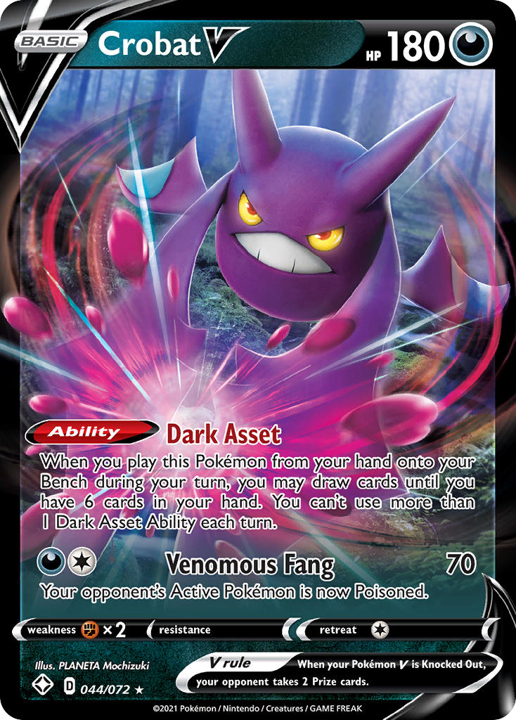 Crobat V (44/72) - Shining Fates Pokémon Card