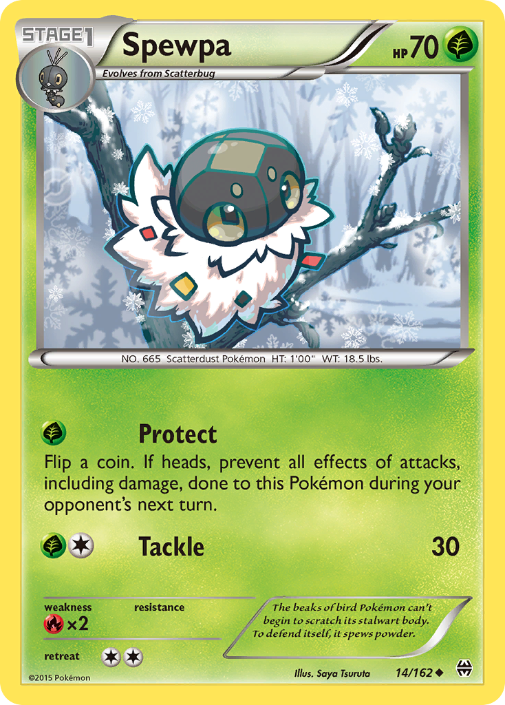 Spewpa (14/162) - BREAKthrough Pokémon Card