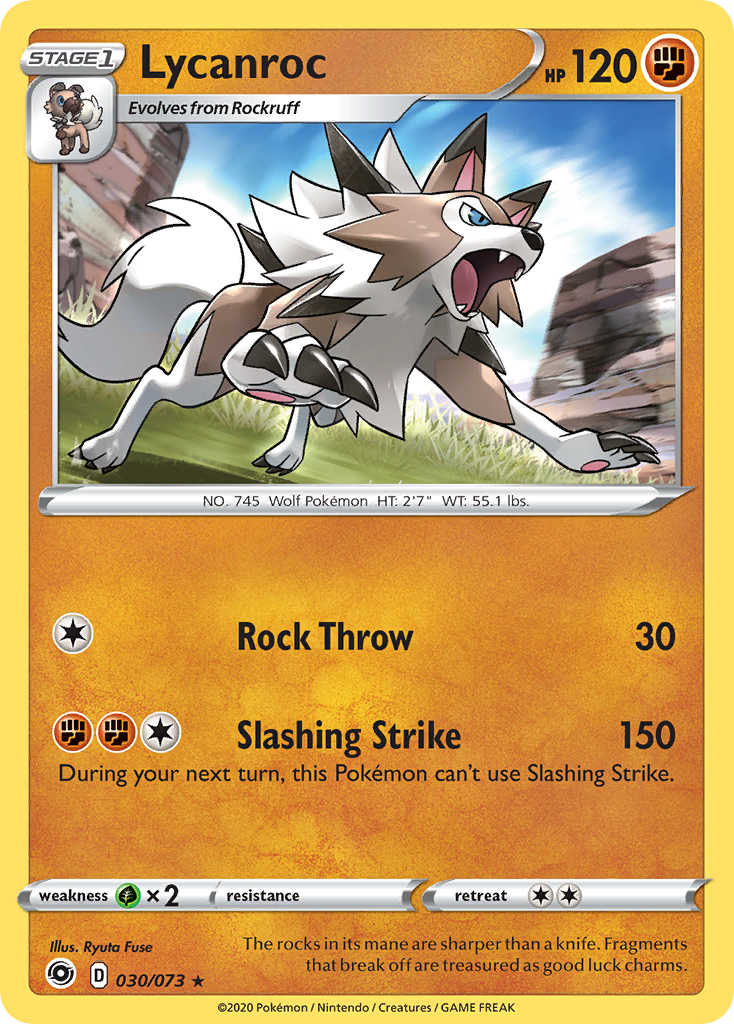 Lycanroc (30/73) - Champion's Path Pokémon Card