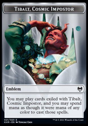 Emblem Tibalt, Cosmic Impostor (Kaldheim) Trading Card