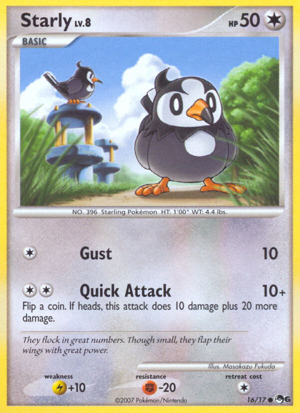 Starly (16/17) - POP Series 6 Pokémon Card