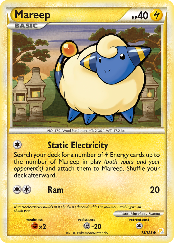 Mareep (73/123) - HeartGold & SoulSilver Pokémon Card