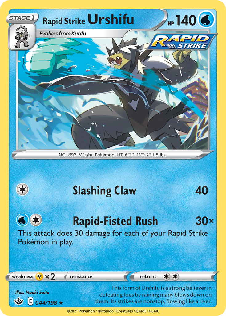 Rapid Strike Urshifu (44/198) - Chilling Reign Pokémon Card