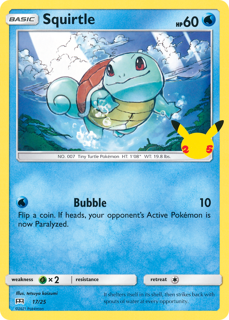 Squirtle (17/25) - McDonald's Collection 2021 Pokémon Card