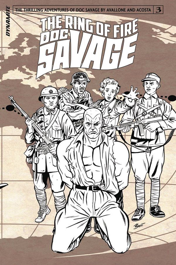 Doc Savage Ring Of Fire #3 (Cover C 10 Copy B&w Cover)
