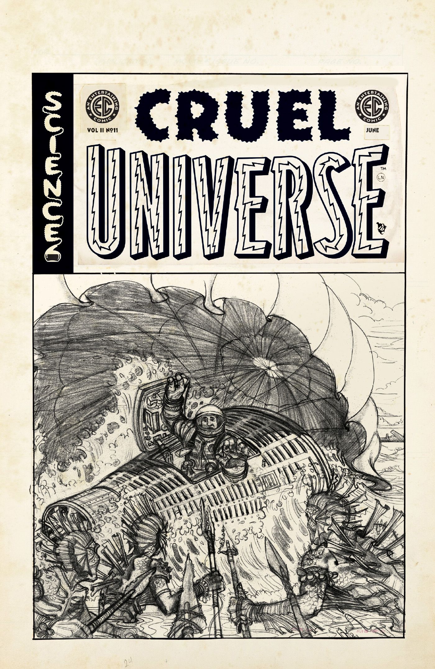 Cruel Universe 2 #11 (Cvr D Inc 1:20 Oliver Dominguez B&W Artist Edition Variant) Comic