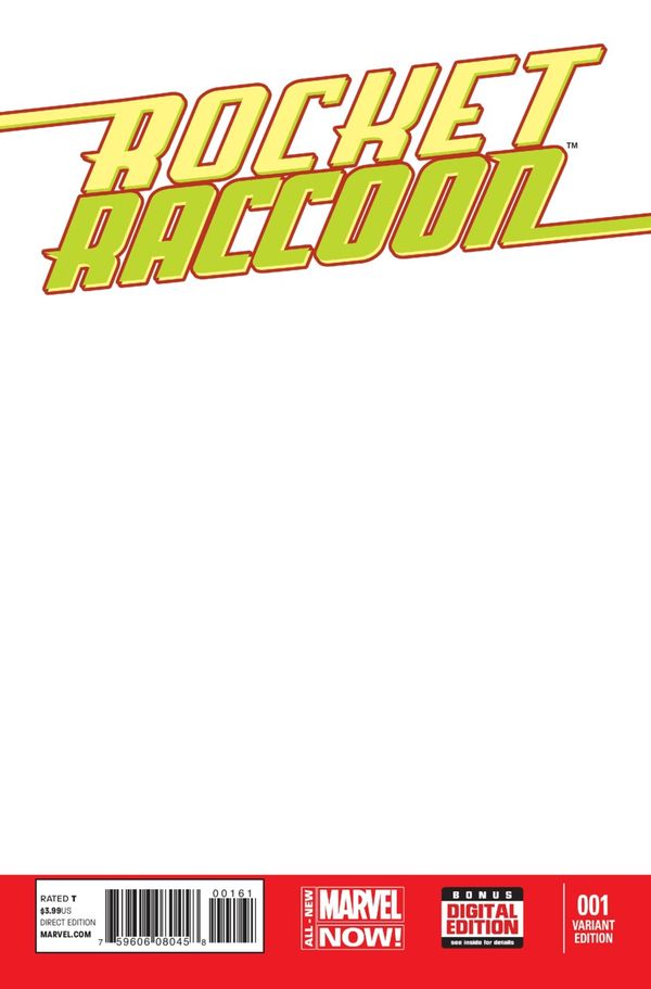 Rocket Raccoon #1 (Blank Variant)