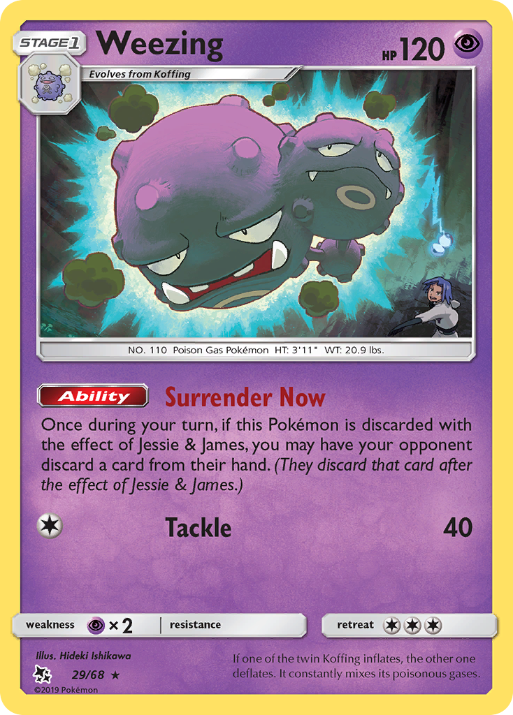 Weezing (29/68) - Hidden Fates Pokémon Card