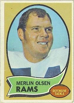 Lot of (4) 1974 Topps Merlin Olsen #205 Rams