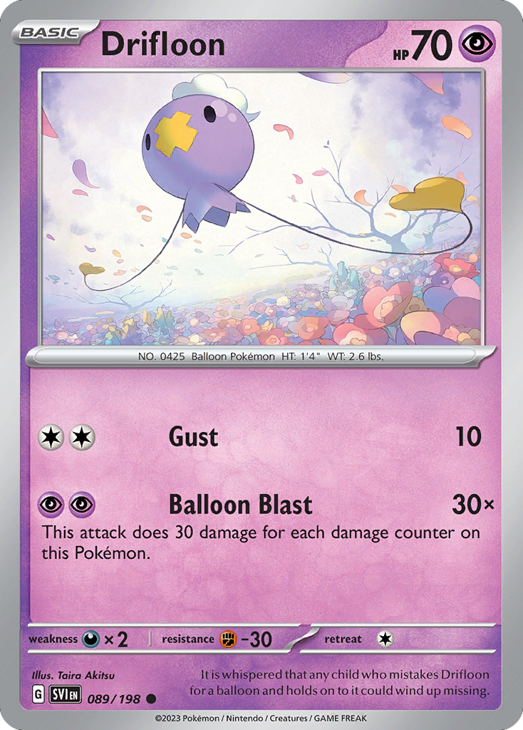 Drifloon (89/198) - Scarlet & Violet Pokémon Card