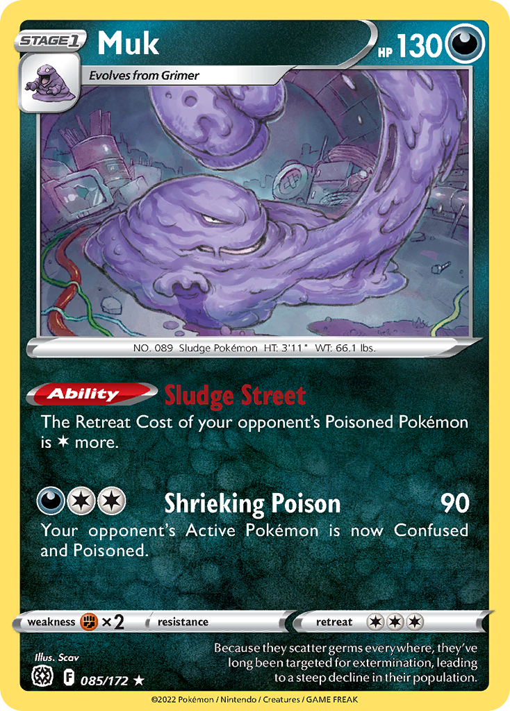 Muk (85/172) - Brilliant Stars Pokémon Card