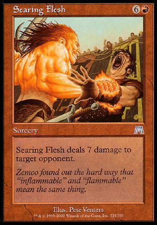 Searing Flesh (Onslaught) Trading Card