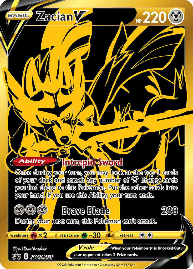 Zacian V (SWSH076) - SWSH Black Star Promos Pokémon Card