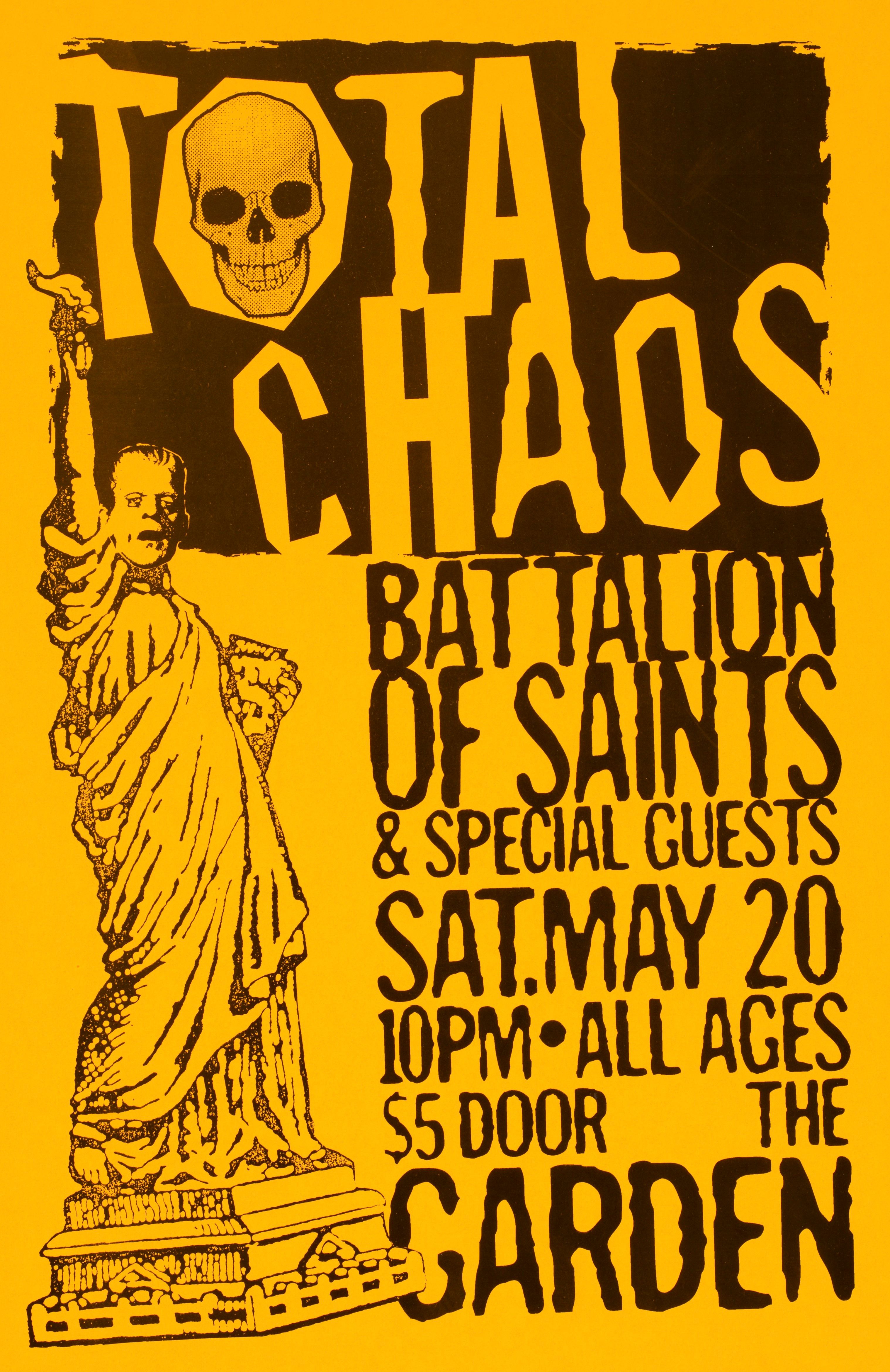 MXP-244.4 Total Chaos The Garden 1996 Concert Poster