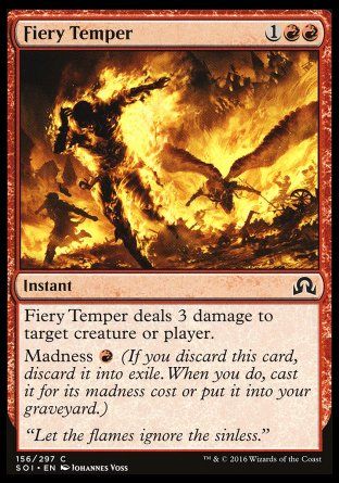 Fiery Temper (Shadows over Innistrad) Trading Card