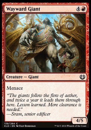 Wayward Giant (Kaladesh) Trading Card