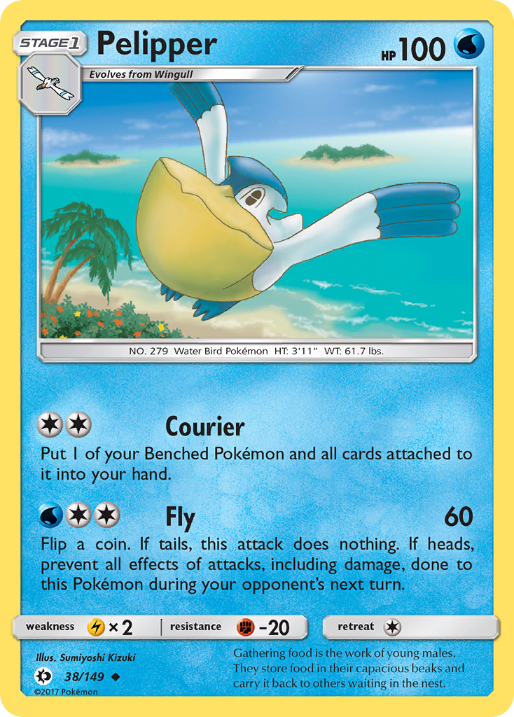 Pelipper (38/149) - Sun & Moon Pokémon Card