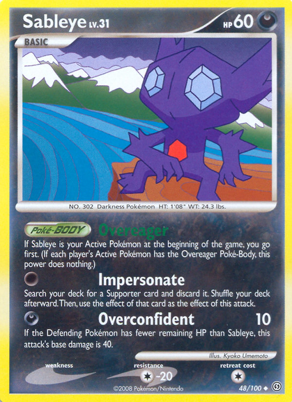 Sableye (48/100) - Stormfront Pokémon Card