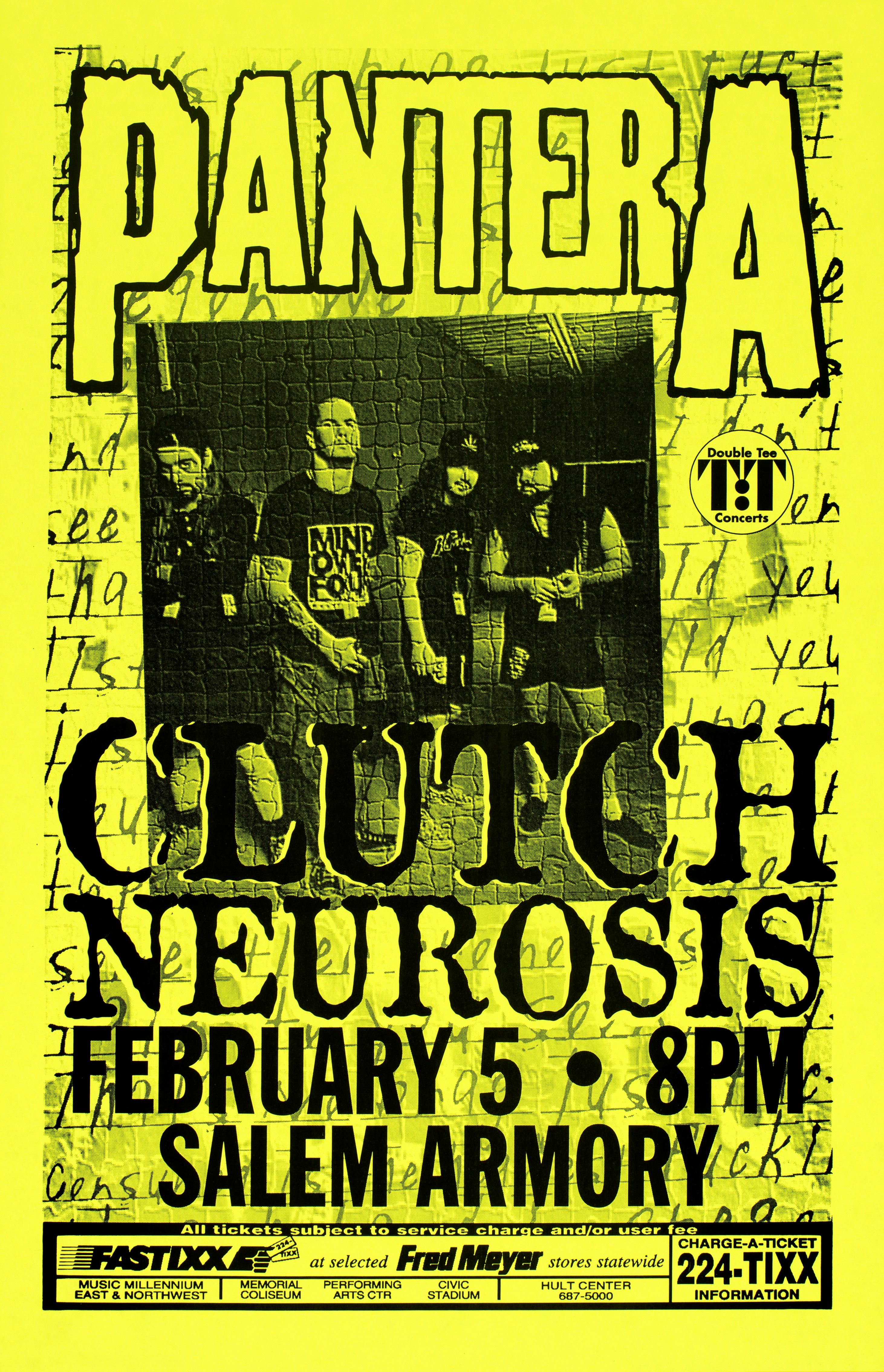 MXP-216.9 Pantera 1997 Salem Armory  Feb 5 Concert Poster