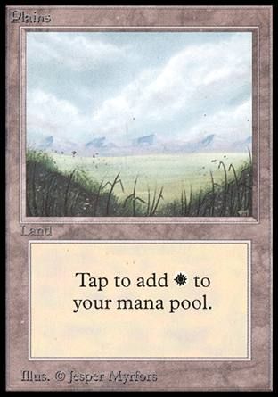 Plains (Beta) (No Trees) Trading Card