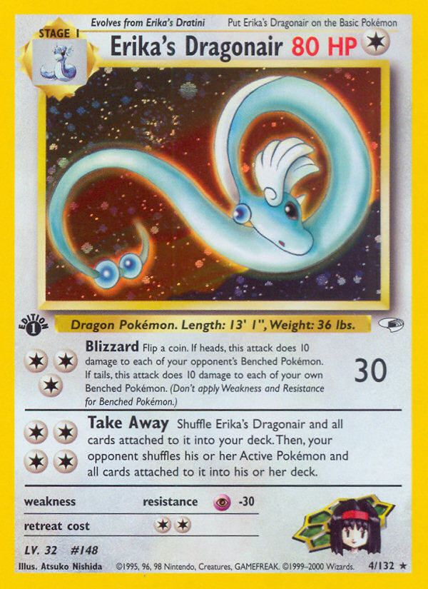 Erika's Dragonair (4/132) - Gym Heroes (1st Edition) Pokémon Card