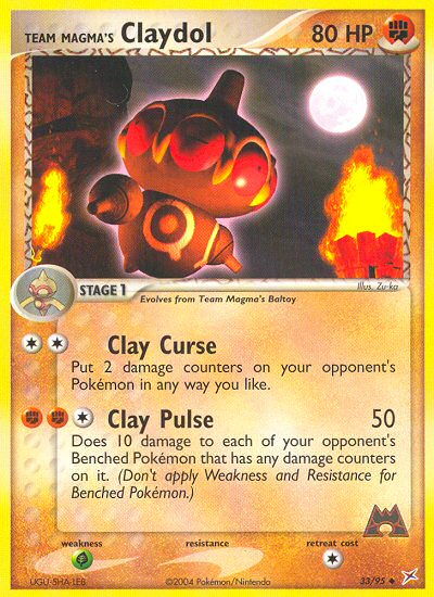 Team Magma's Claydol (33/95) - Team Magma vs Team Aqua Pokémon Card