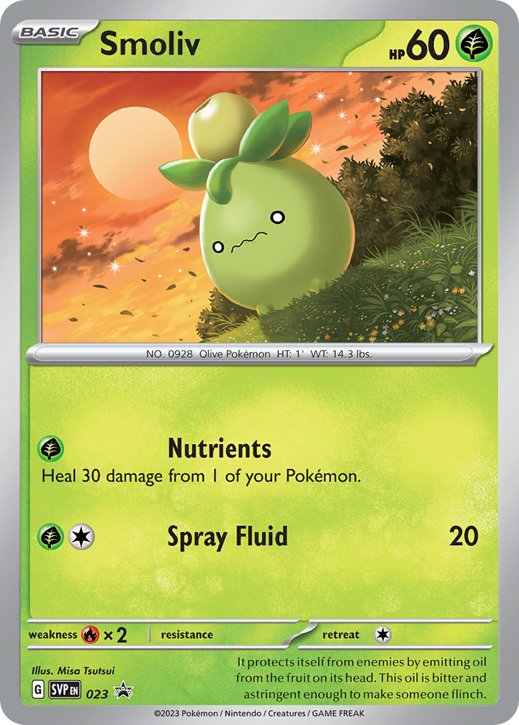 Smoliv Pokémon Card