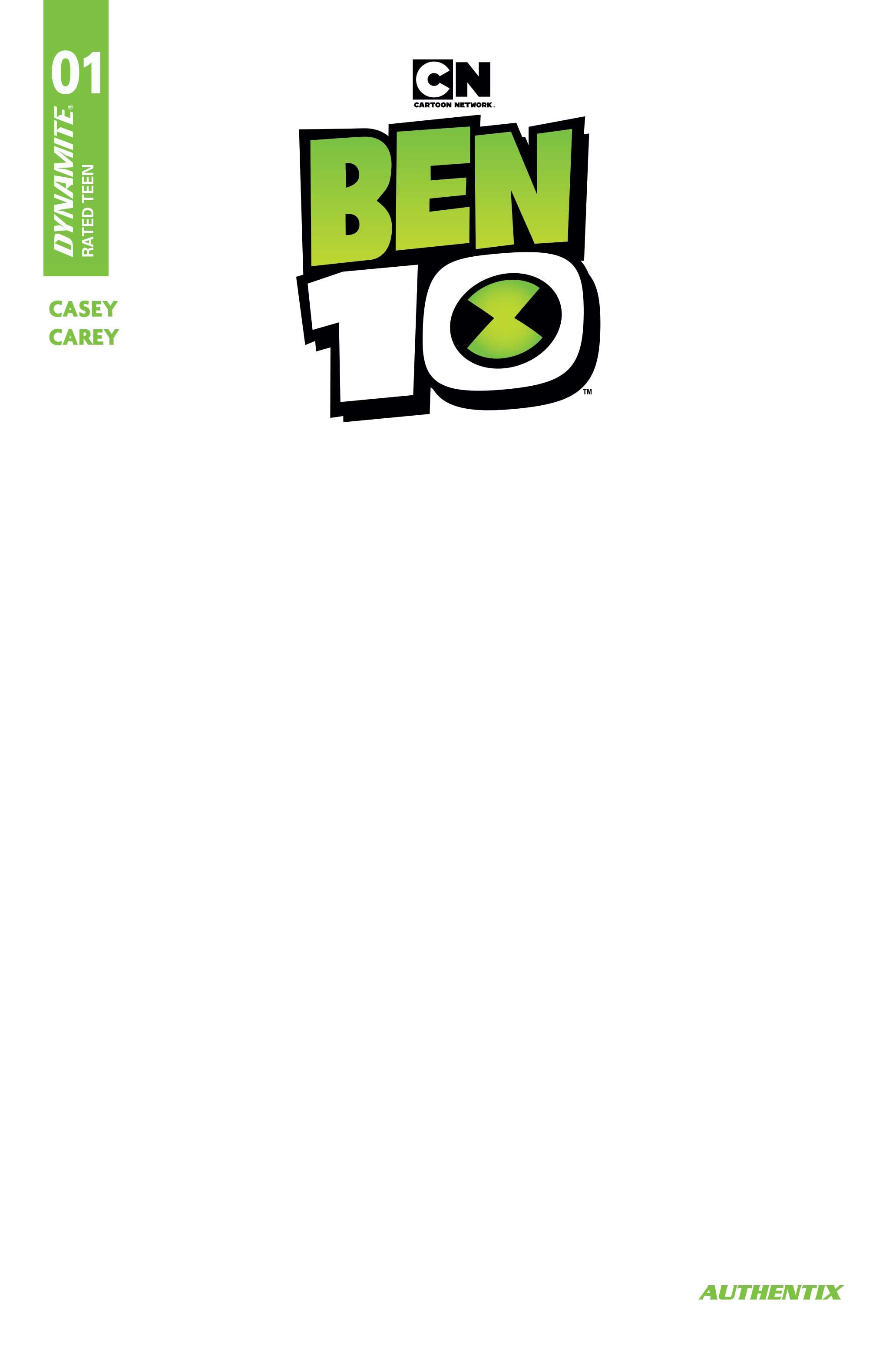 Ben 10 #1 (Cvr F Blank Authentix Variant) Comic