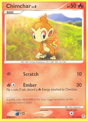 Chimchar (76/130) - Diamond & Pearl