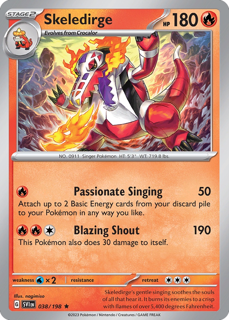 Skeledirge (38/198) - Scarlet & Violet Pokémon Card