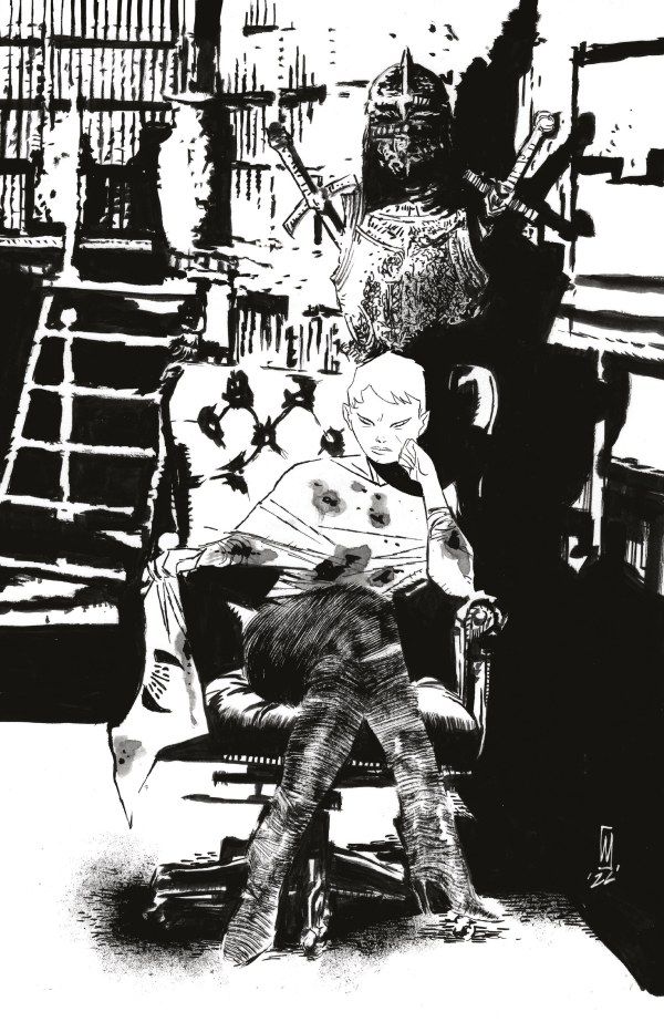 Fall of the House of Slaughter #4 (Cover F 1:25 Werther Dell'Edera Black & White Virgin Variant) Comic