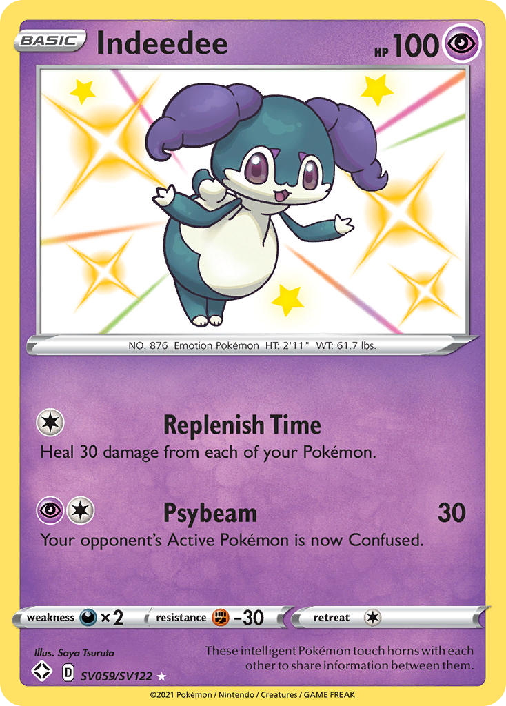 Indeedee (SV059) - Shining Fates Shiny Vault Pokémon Card