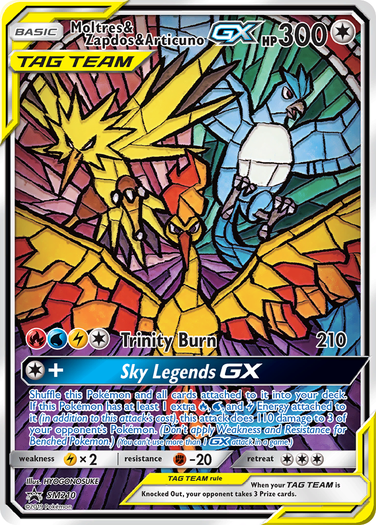 Moltres & Zapdos & Articuno GX (SM210) - SM Black Star Promos Pokémon Card